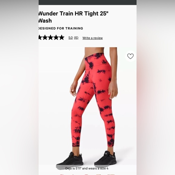 Lululemon Women's Size 10 Wunder Train HR Tight Leggings - Picture 5 of 5